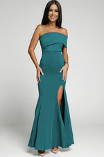 Load image into Gallery viewer, Off-Shoulder Split Fishtail Dress
