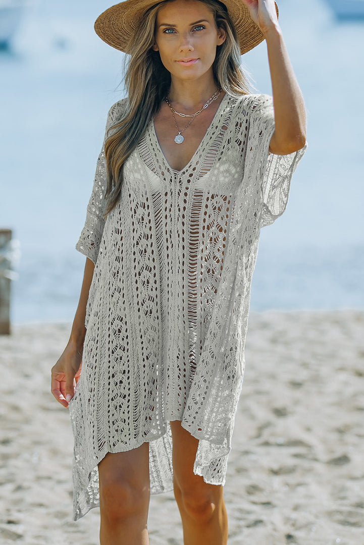 Lux V-Neck Slit Cover Up