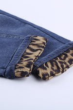 Load image into Gallery viewer, Nika Leopard Patchwork Distressed Jeans
