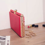 Load image into Gallery viewer, Adele Chain Handle Leather Clutch
