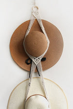 Load image into Gallery viewer, Macrame Double Hat Hanger
