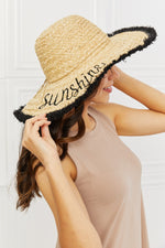 Load image into Gallery viewer, Fame Sunshine Straw Fringe Hat
