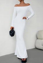 Load image into Gallery viewer, Off-Shoulder Long Sleeve Maxi Dress
