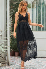 Load image into Gallery viewer, Lace Crisscross Back Sleeveless Maxi Dress
