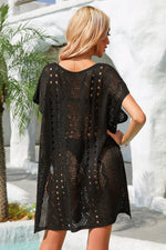 Load image into Gallery viewer, Lux Plunge Dolman Sleeve Cover-Up Dress
