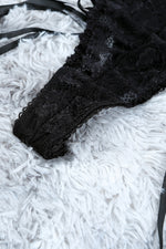 Load image into Gallery viewer, Crisscross Lace-Up Lace Teddy
