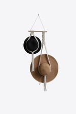 Load image into Gallery viewer, Macrame Double Hat Hanger
