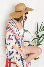 Load image into Gallery viewer, Justin Taylor Printed Belt Sunhat in Beige
