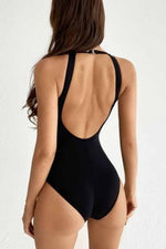 Load image into Gallery viewer, Striped Backless One-Piece Swimsuit
