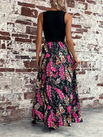 Load image into Gallery viewer, Floral Scoop Neck Sleeveless Maxi Dress
