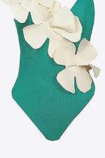 Load image into Gallery viewer, Flower Contrast One-Piece Swimsuit
