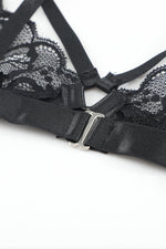 Load image into Gallery viewer, Strappy Three-Piece Lace Lingerie Set
