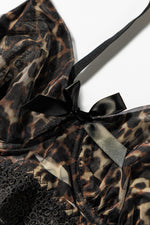 Load image into Gallery viewer, Leopard Spliced Lace Lingerie Set
