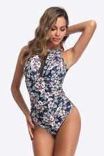 Load image into Gallery viewer, Floral Open Back One-Piece Swimsuit
