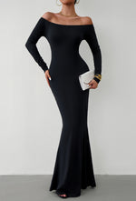 Load image into Gallery viewer, Off-Shoulder Long Sleeve Maxi Dress
