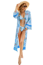 Load image into Gallery viewer, Floral Open Front Duster Cover Up
