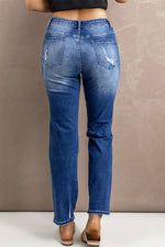 Load image into Gallery viewer, Nika Distressed High-Rise Jeans with Pockets
