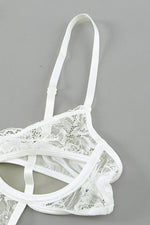 Load image into Gallery viewer, Cutout Spaghetti Strap Lace Teddy
