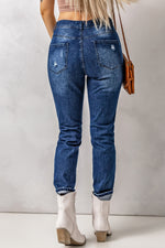 Load image into Gallery viewer, Nika Distressed High Waist Jeans with Pockets
