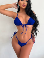 Load image into Gallery viewer, Xyla Blue Diamond Chain Bikini
