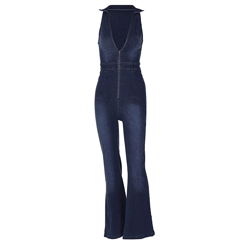 Sofia Blue Denim Overalls Jumpsuit