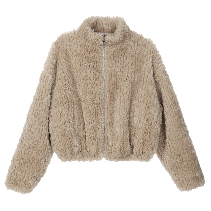 Amelia Imitation Fur Lamb Suit Coat