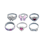 Load image into Gallery viewer, Sadie Silver and Pink Diamond Ring Set
