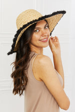 Load image into Gallery viewer, Fame Sunshine Straw Fringe Hat
