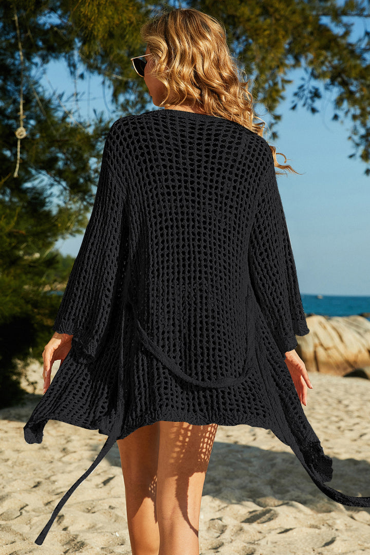 Tie-Waist Lux Crochet Cover Up