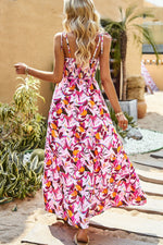 Load image into Gallery viewer, Printed Tie-Shoulder Smocked Maxi Dress
