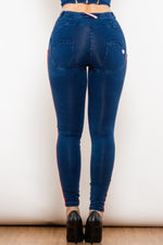 Load image into Gallery viewer, Side Stripe Skinny Jeans
