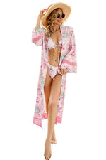 Load image into Gallery viewer, Floral Open Front Duster Cover Up
