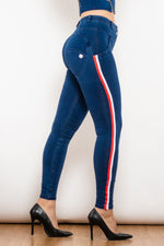 Load image into Gallery viewer, Side Stripe Skinny Jeans
