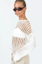 Load image into Gallery viewer, Lux Boat Neck Long Sleeve Cover Up
