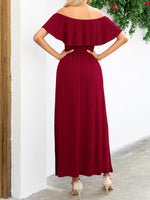 Load image into Gallery viewer, Off-Shoulder Slit Maxi Dress
