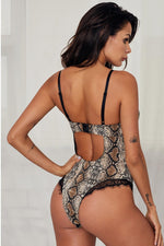 Load image into Gallery viewer, Spaghetti Strap Backless Leopard Printed Teddy
