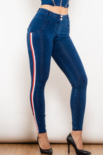 Load image into Gallery viewer, Side Stripe Skinny Jeans
