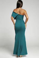 Load image into Gallery viewer, Off-Shoulder Split Fishtail Dress
