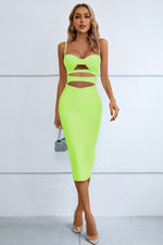 Load image into Gallery viewer, Cutout Spaghetti Strap Bodycon Dress
