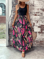 Load image into Gallery viewer, Floral Scoop Neck Sleeveless Maxi Dress
