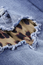 Load image into Gallery viewer, Nika Leopard Patchwork Distressed Jeans
