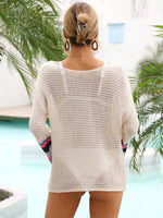 Load image into Gallery viewer, Rainbow Stripe Lux Boat Neck Cover-Up
